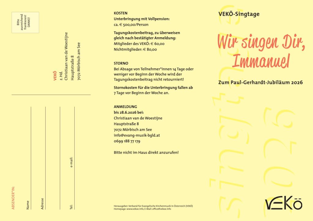 Postkarte VEKÖ-Singtage