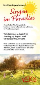 Singwochen Familiensingwochen Flyer 2026