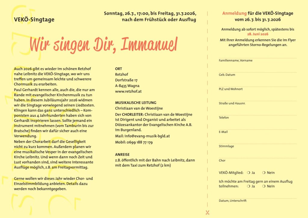 Postkarte VEKÖ-Singtage